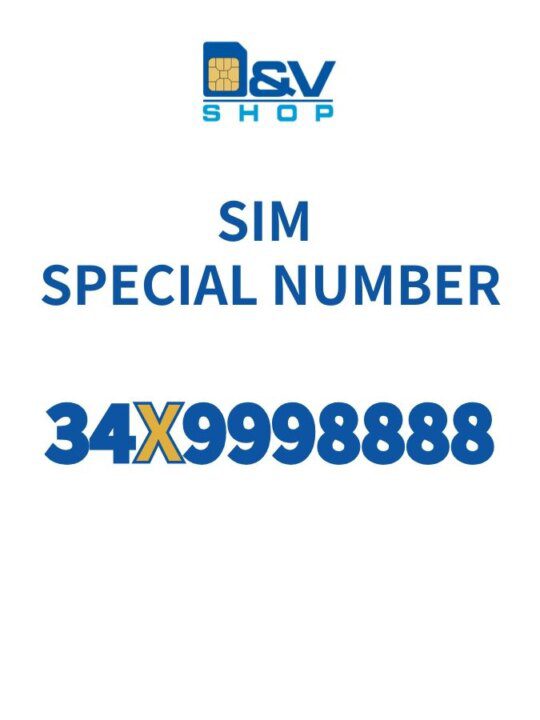 SIM Vodafone Special Number 34X9998888 con 380€ di credito reale.