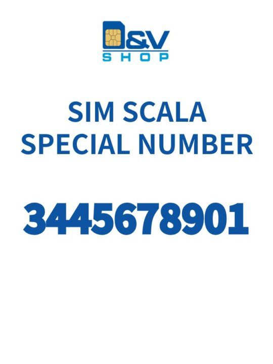 SIM Vodafone Special Number Scala 3445678901