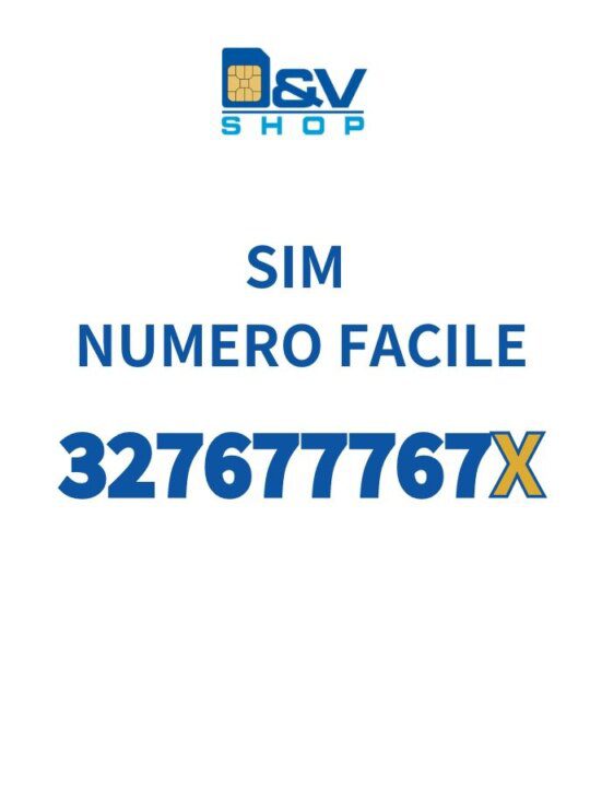 SIM Wind3 Numero Facile 327677767X Da Attivare