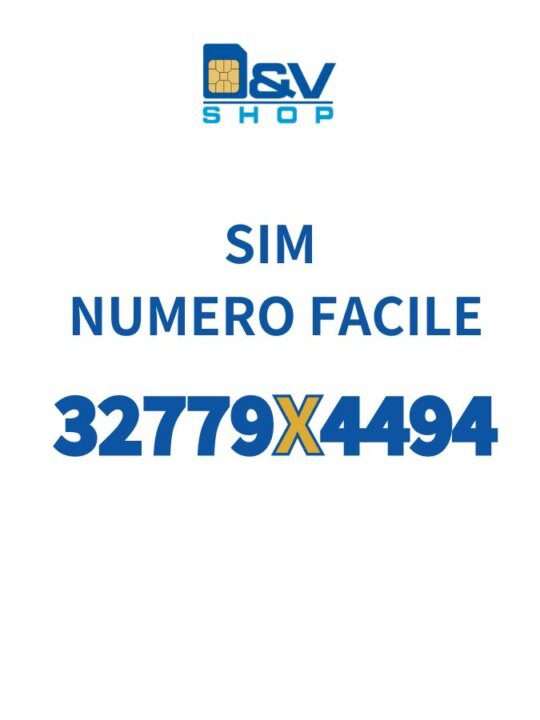 SIM Wind3 Numero Facile 32779X4494 Da Attivare