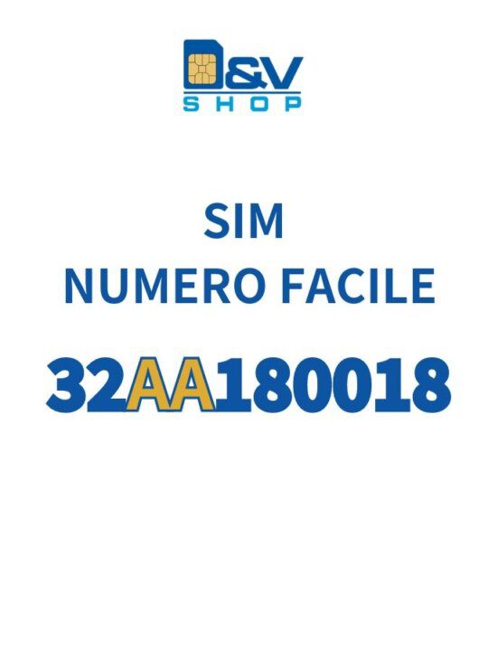 SIM Wind3 Numero Facile 32AA180018 Da Attivare