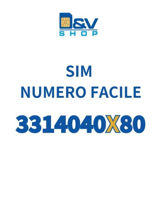 SIM Tim Numero Facile 3314040X80 Da Attivare