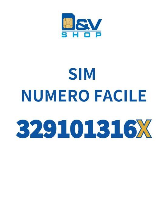 SIM Wind3 Numero Facile 329101316X Da Attivare