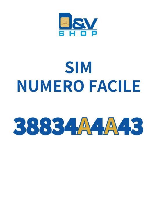 SIM Wind3 Numero Facile 38834A4A43 Da Attivare
