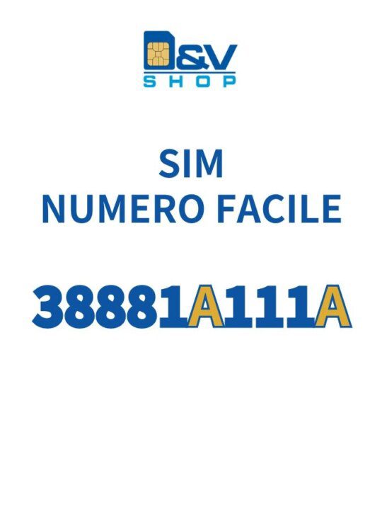 SIM Wind3 Numero Facile 38881A111A Da Attivare
