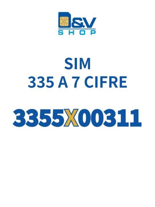 SIM Tim 335 a 7 Cifre 3355X00311