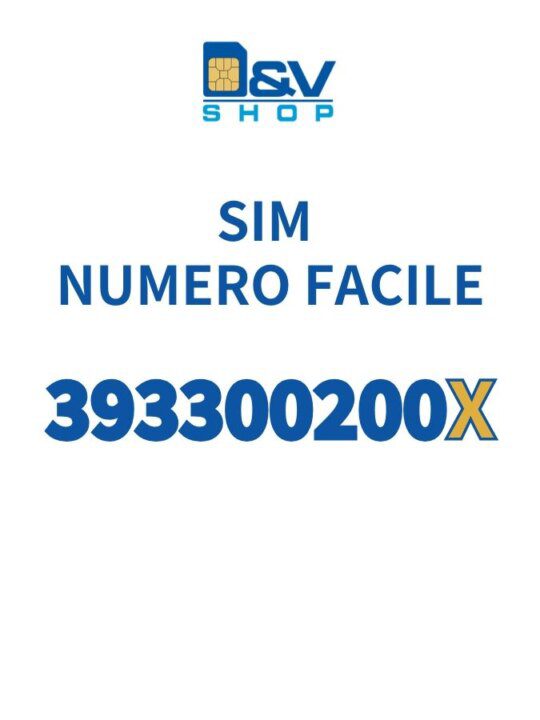 SIM Tre Numero Facile 393300200X Da Attivare