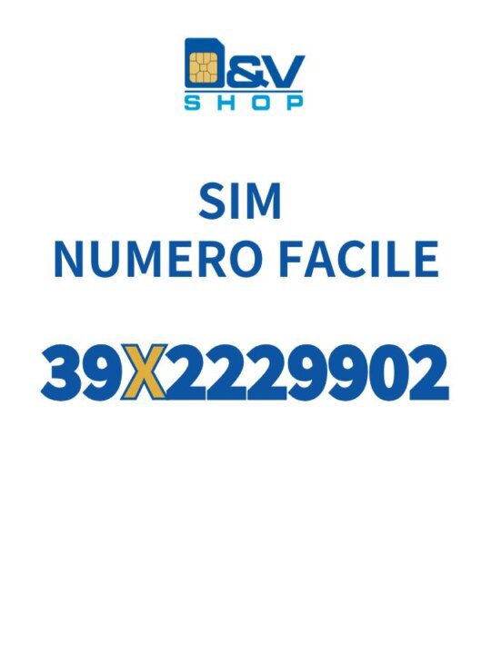 SIM Tre Numero Facile 39X2229902 Da Attivare
