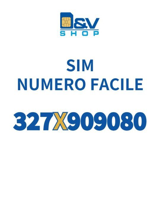 SIM Wind3 Numero Facile 327X909080 Da Attivare