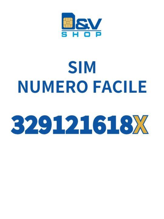 SIM Wind3 Numero Facile 329121618X Da Attivare