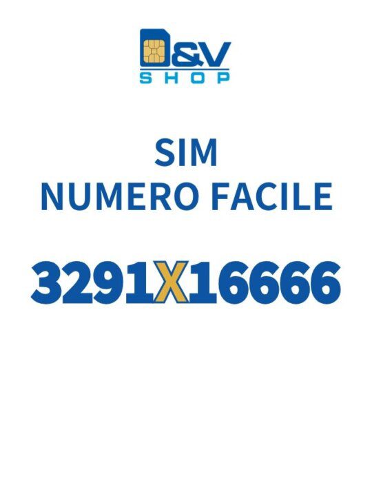 SIM Wind3 Numero Facile 3291X16666 Da Attivare