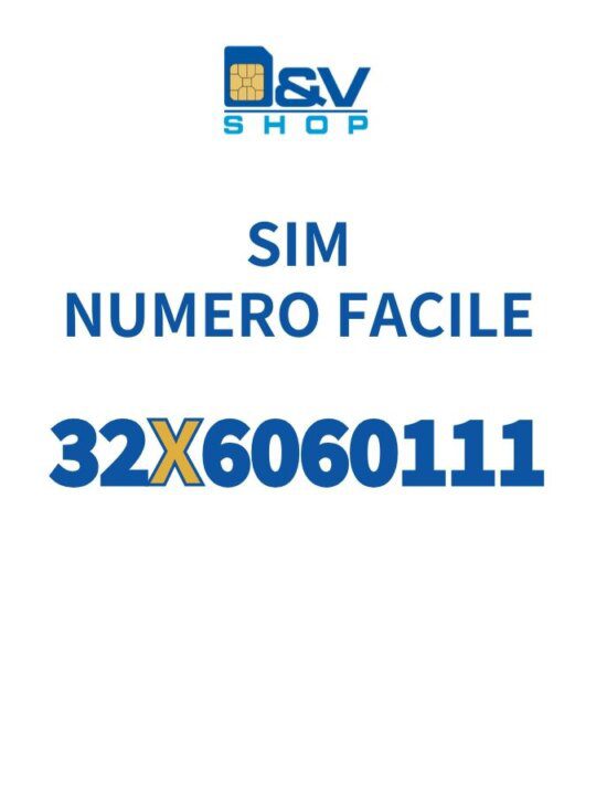 SIM Wind3 Numero Facile 32X6060111 Da Attivare