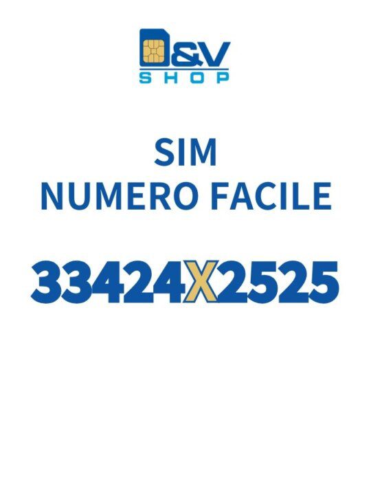 SIM Tim Numero Facile 33424X2525 Da Attivare
