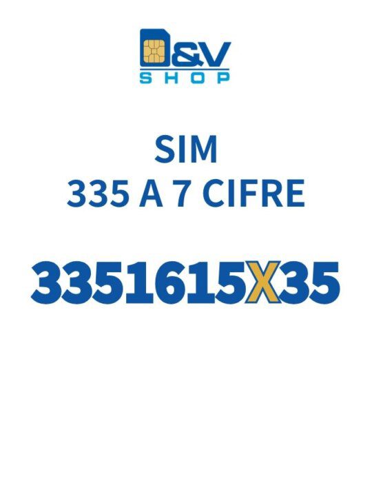 SIM Tim 335 a 7 Cifre 3351615X35
