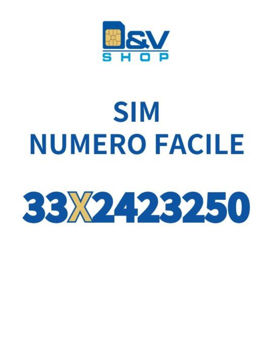 SIM Tim Numero Facile 33X2423250 Da Attivare