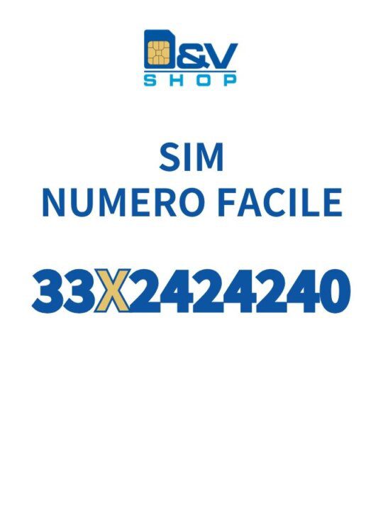 SIM Tim Numero Facile 33X2424240 Da Attivare
