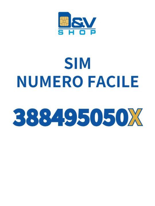 SIM Wind3 Numero Facile 388495050X Da Attivare