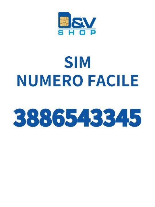 SIM Wind3 Numero Facile 3886543345 Da Attivare
