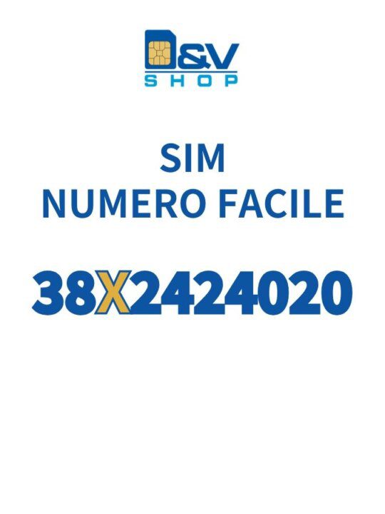 SIM Wind3 Numero Facile 38X2424020 Da Attivare