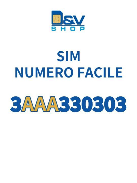 SIM Wind3 Numero Facile 3AAA330303 Da Attivare