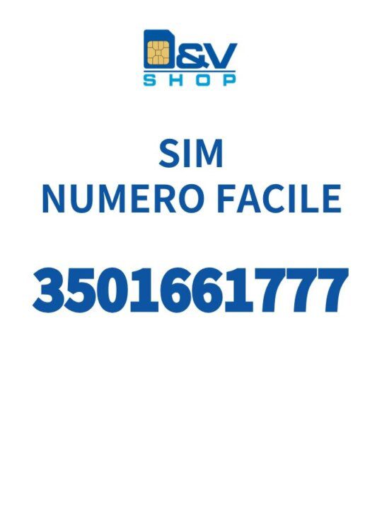 SIM Kena Mobile Numero Facile 3501661777 Da Attivare