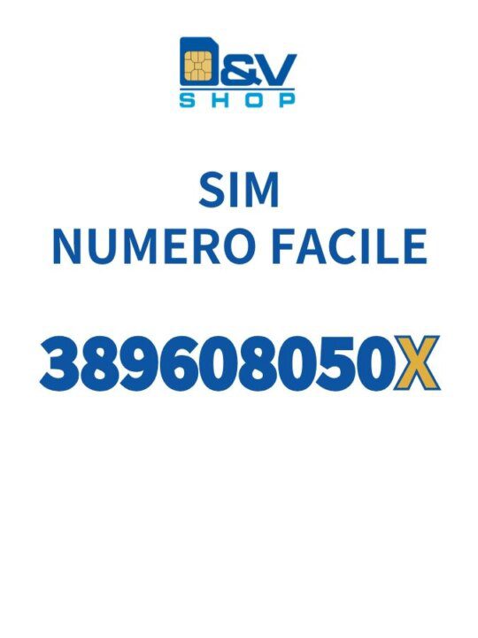 SIM Wind3 Numero Facile 389608050X Da Attivare
