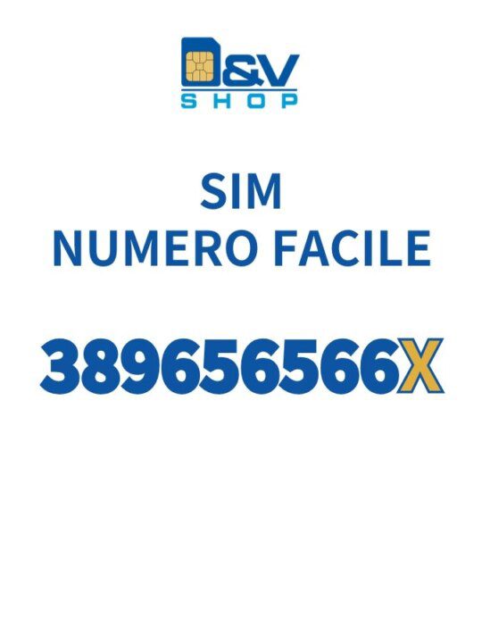 SIM Wind3 Numero Facile 389656566X Da Attivare
