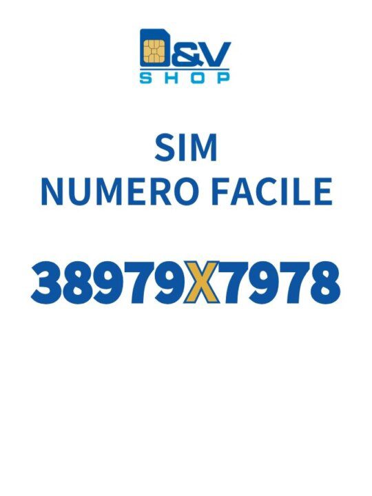 SIM Wind3 Numero Facile 38979X7978 Da Attivare