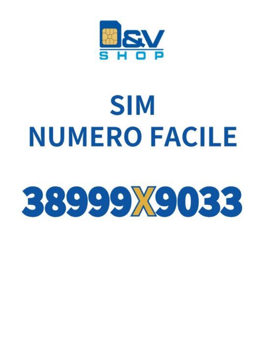 SIM Wind3 Numero Facile 38999X9033 Da Attivare