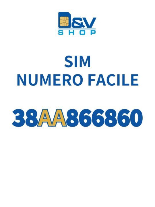 SIM Wind3 Numero Facile 38AA866860 Da Attivare