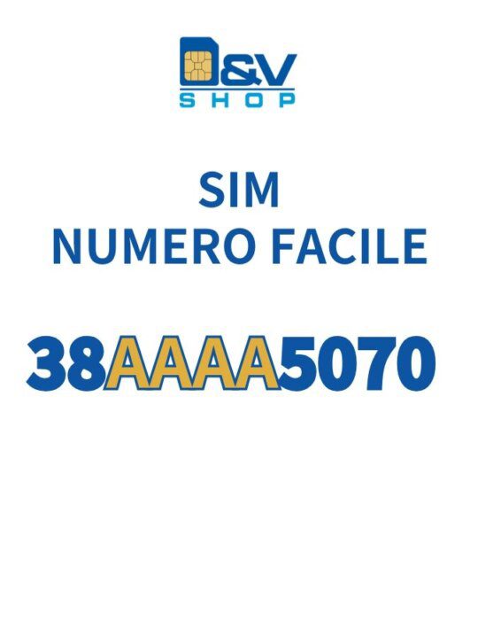 SIM Wind3 Numero Facile 38AAAA5070 Da Attivare