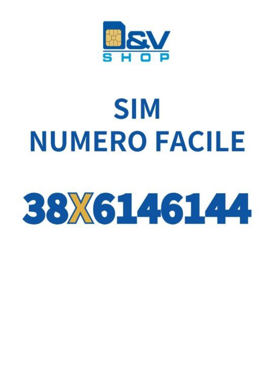 SIM Wind3 Numero Facile 38X6146144 Da Attivare