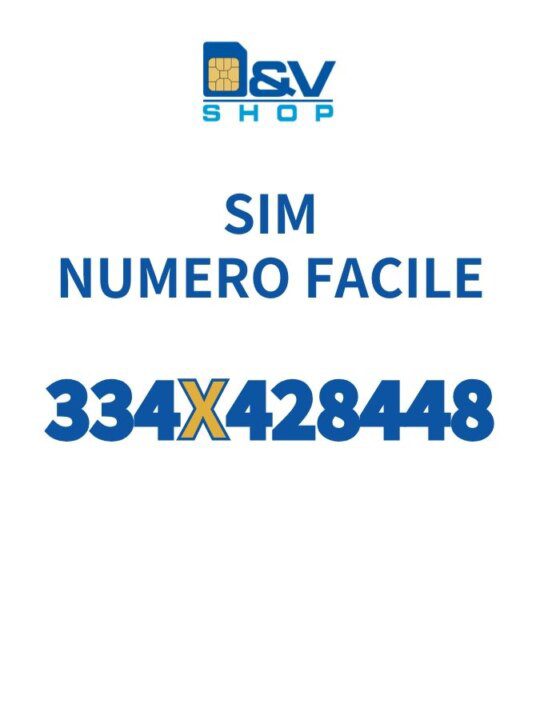 SIM Tim Numero Facile 334X428448 Da Attivare