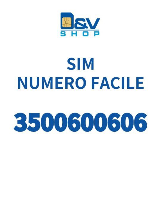 SIM Kena Mobile Numero Facile 3500600606 Da Attivare