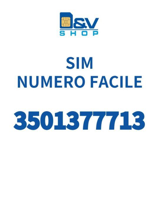 SIM Kena Mobile Numero Facile 3501377713 Da Attivare