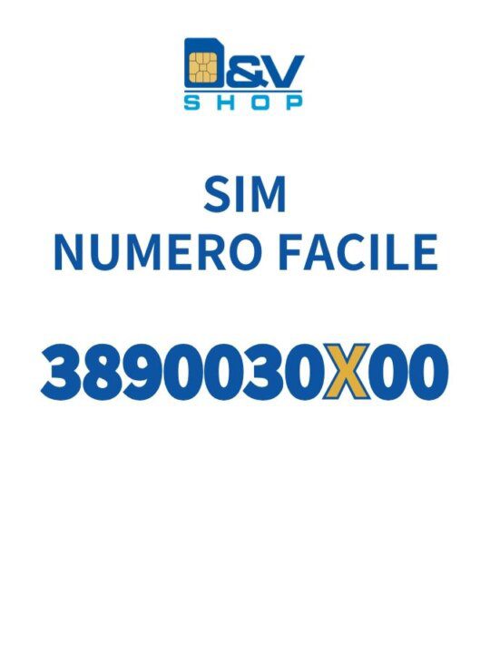 SIM Wind3 Numero Facile 3890030X00 Da Attivare