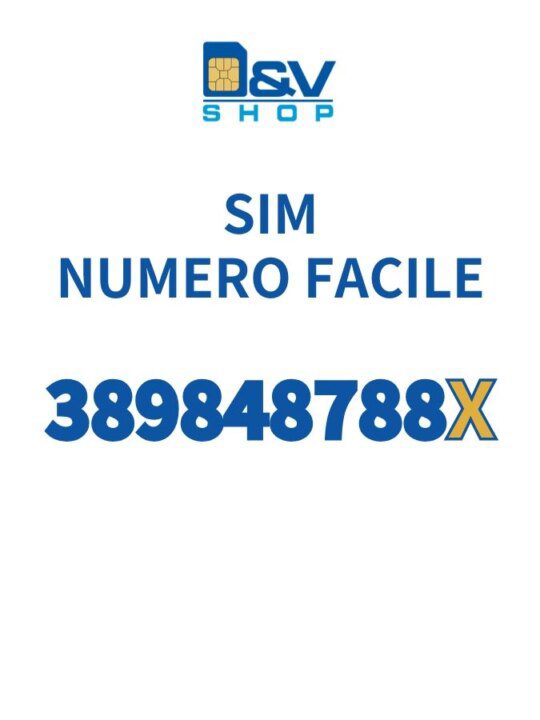 SIM Wind3 Numero Facile 389848788X Da Attivare