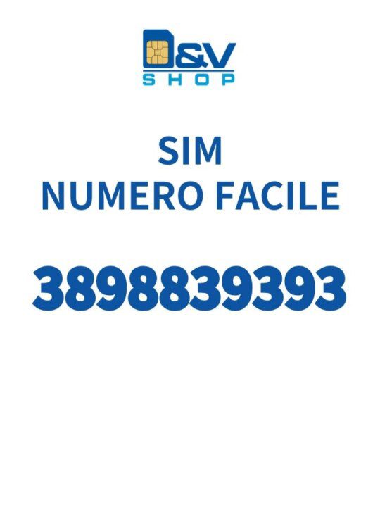 SIM Wind3 Numero Facile 3898839393 Da Attivare