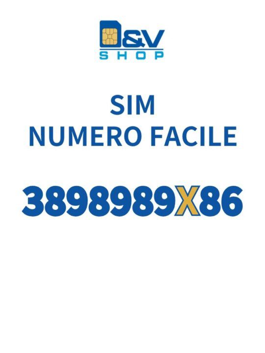 SIM Wind3 Numero Facile 3898989X86 Da Attivare