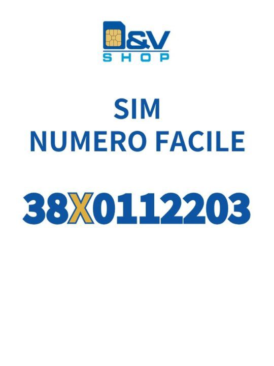 SIM Wind3 Numero Facile 38X0112203 Da Attivare