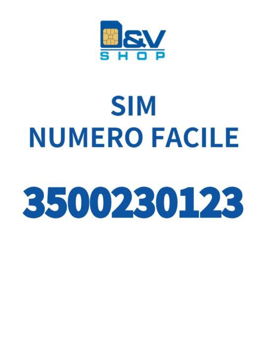 SIM Kena Mobile Numero Facile 3500230123 Da Attivare