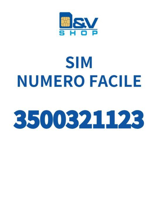 SIM Kena Mobile Numero Facile 3500321123 Da Attivare