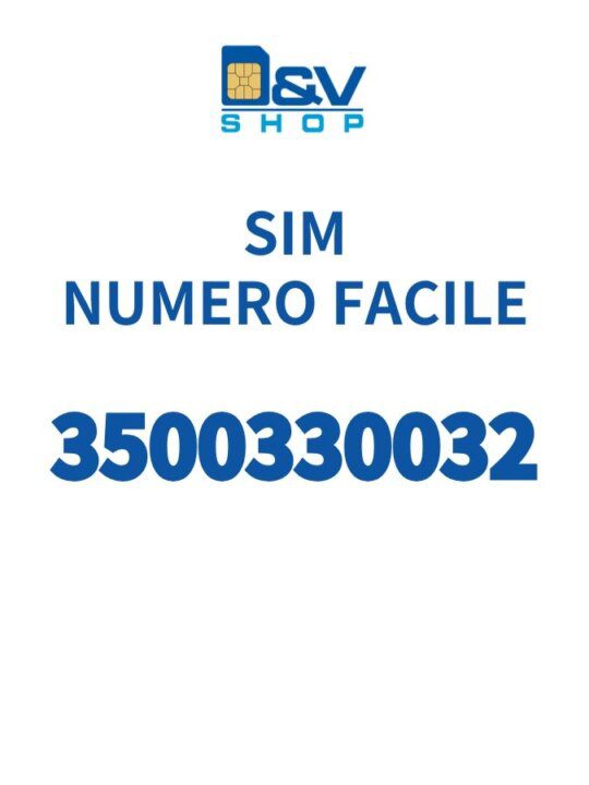 SIM Kena Mobile Numero Facile 3500330032 Da Attivare