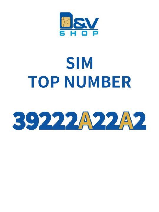 SIM Tre Top Number 39222A22A2
