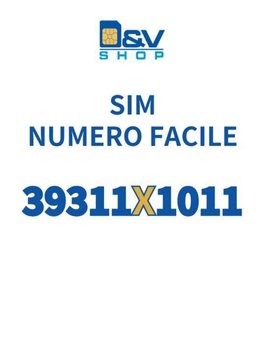 SIM Tre Numero Facile 39311X1011 Da Attivare