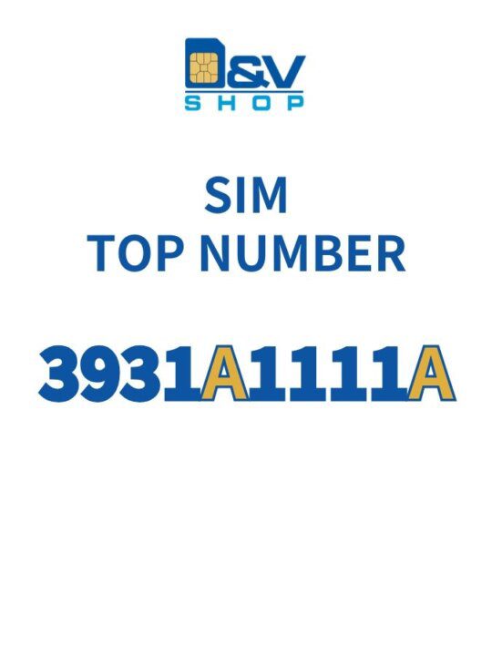 SIM Tre Top Number 3931A1111A