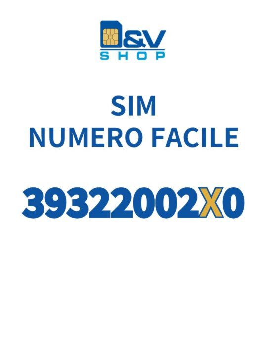 SIM Tre Numero Facile 39322002X0 Da Attivare