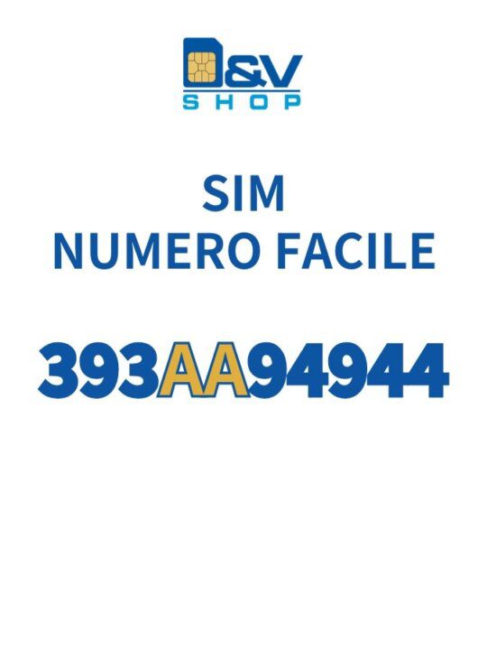 SIM Tre Numero Facile 393AA94944 Da Attivare
