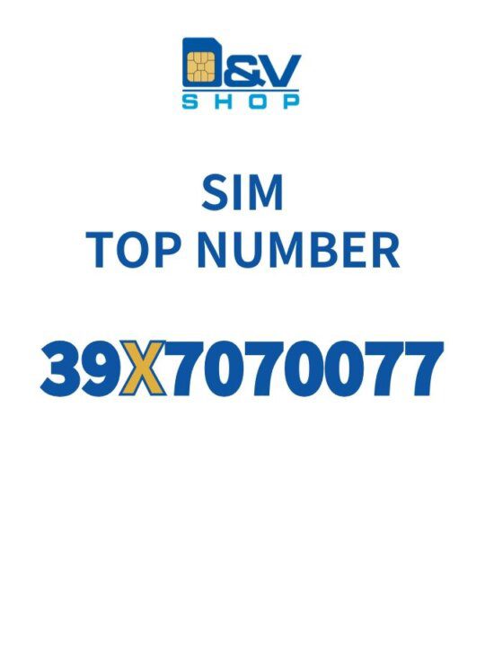 SIM Tre Top Number 39X7070077