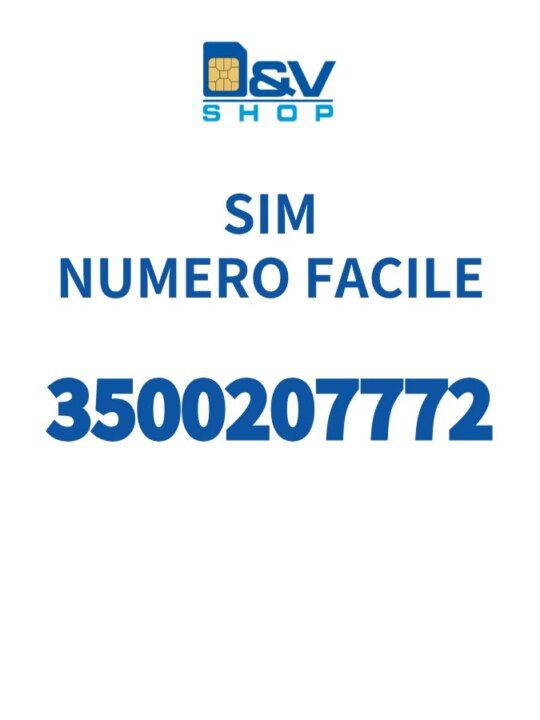 SIM Kena Mobile Numero Facile 3500207772 Da Attivare